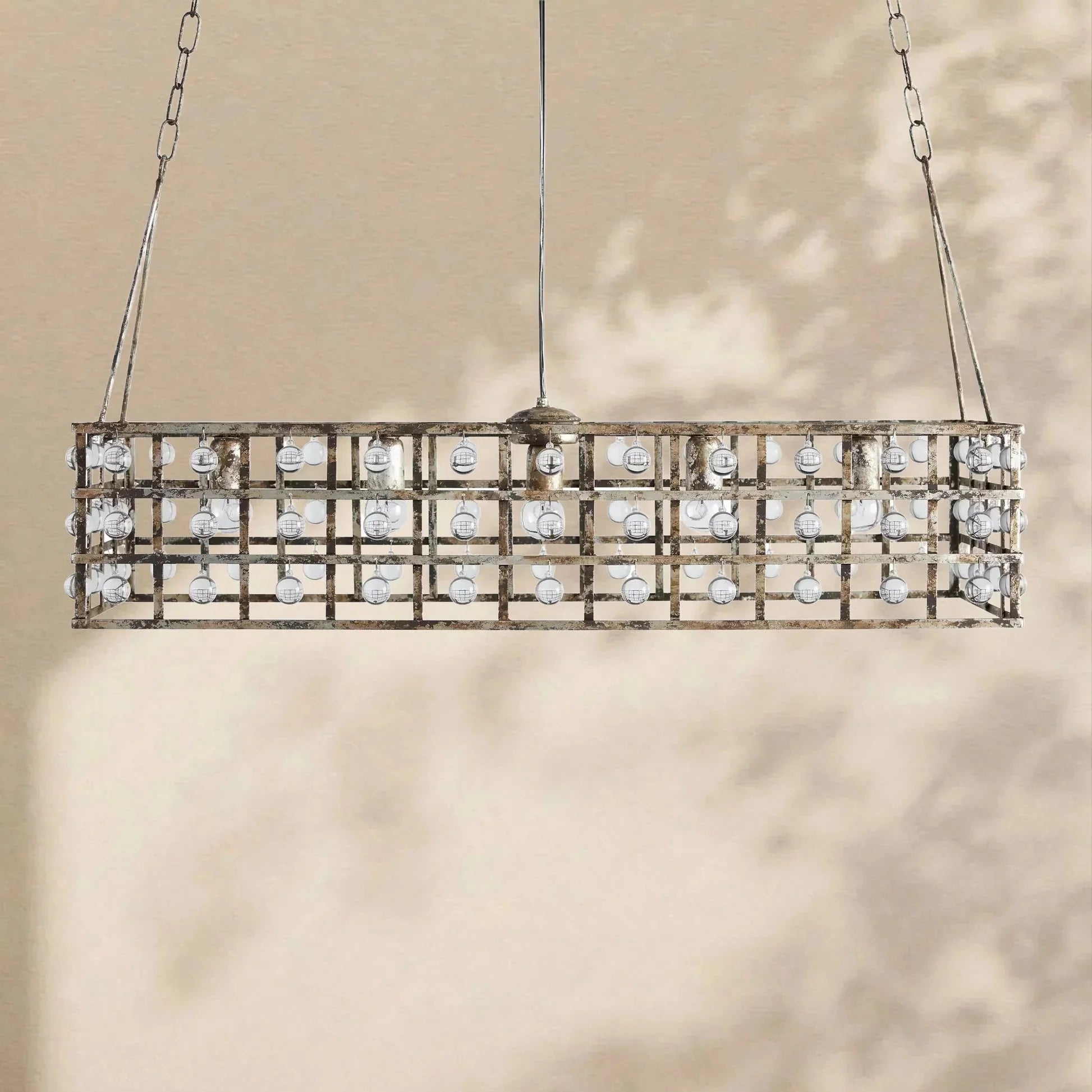 La Cage Rectangular Chandelier - cyranlamps