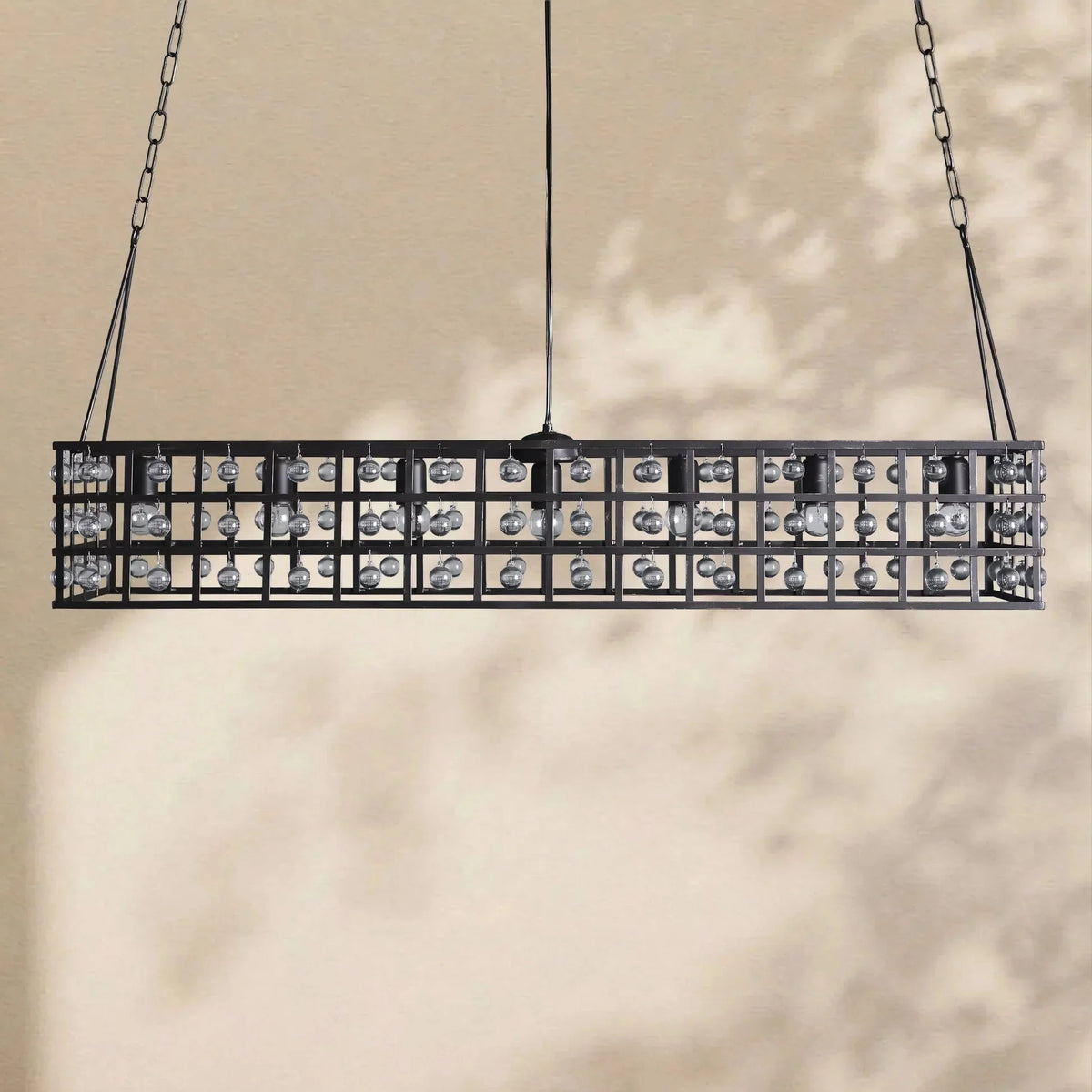 La Cage Rectangular Chandelier - cyranlamps