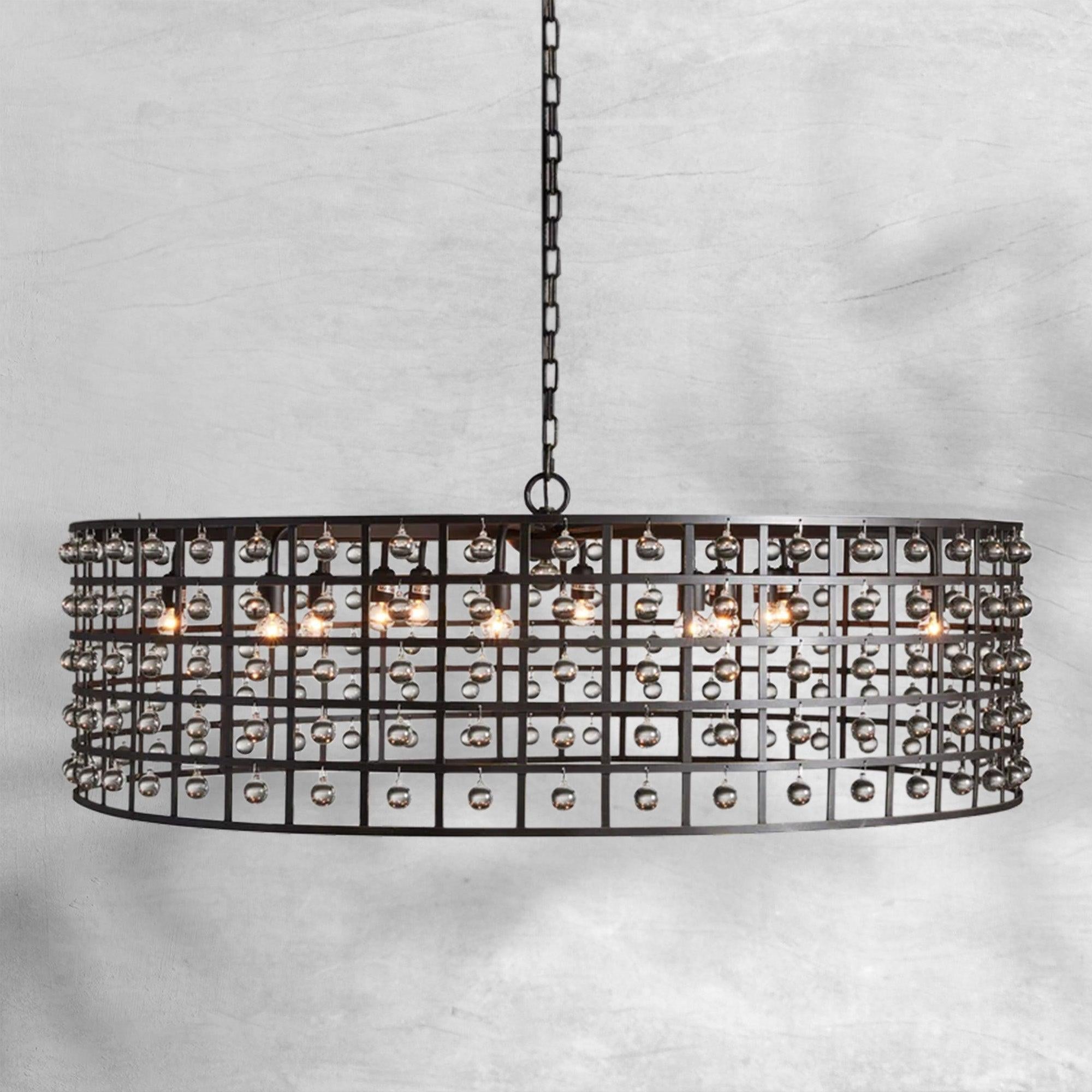La Cage Round Chandelier 6/8/12 Light - cyranlamps