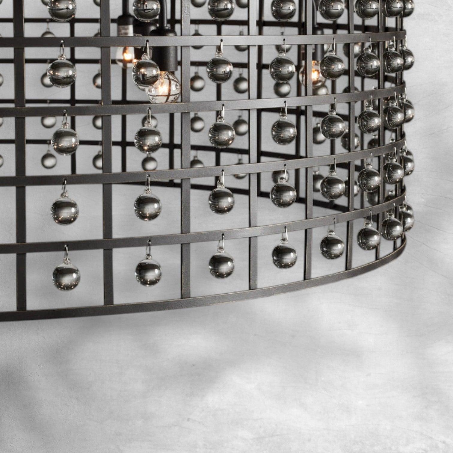 La Cage Round Chandelier 6/8/12 Light - cyranlamps