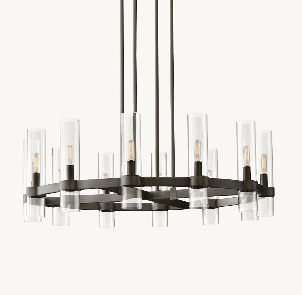 Lavelle Round Chandelier 36" 48" 60" - Cyran Lamps