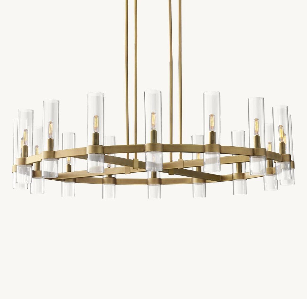 Lavelle Round Chandelier 36" 48" 60" - Cyran Lamps