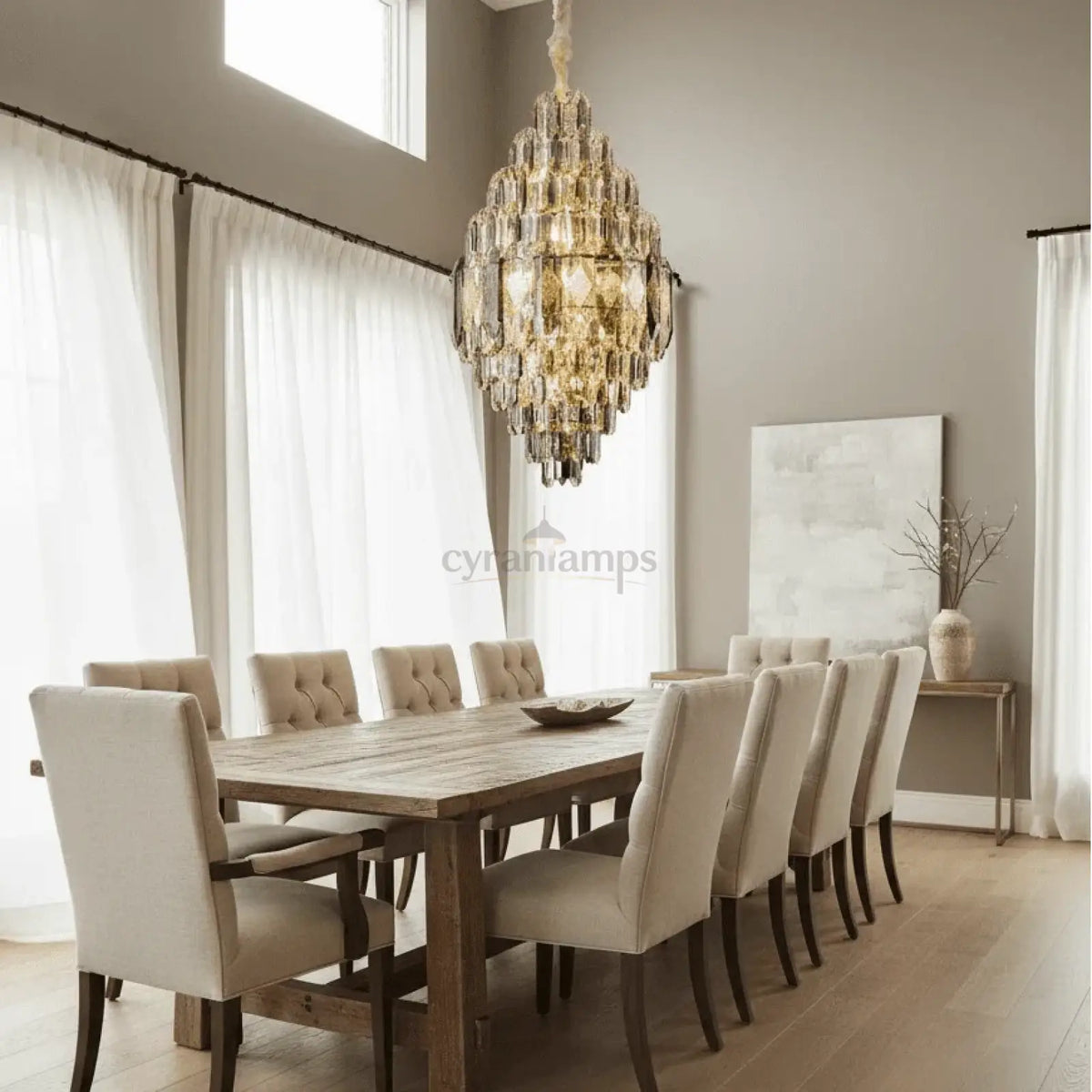 Lazzo Crystal Chandelier - cyranlighting