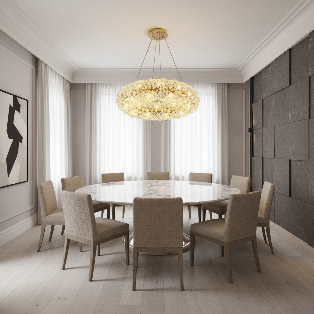 Leone Crystal Chandelier - cyranlamps