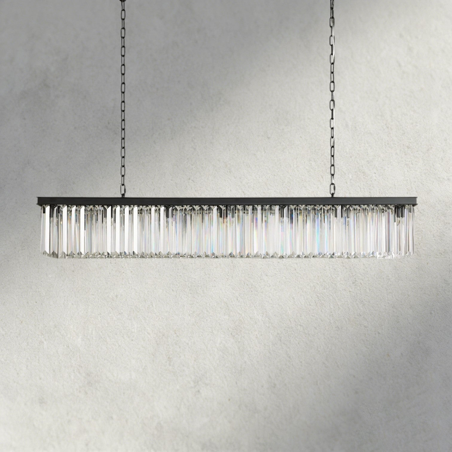 Leyland Rectangular Chandelier 60", 71.5" - Cyran Lamps