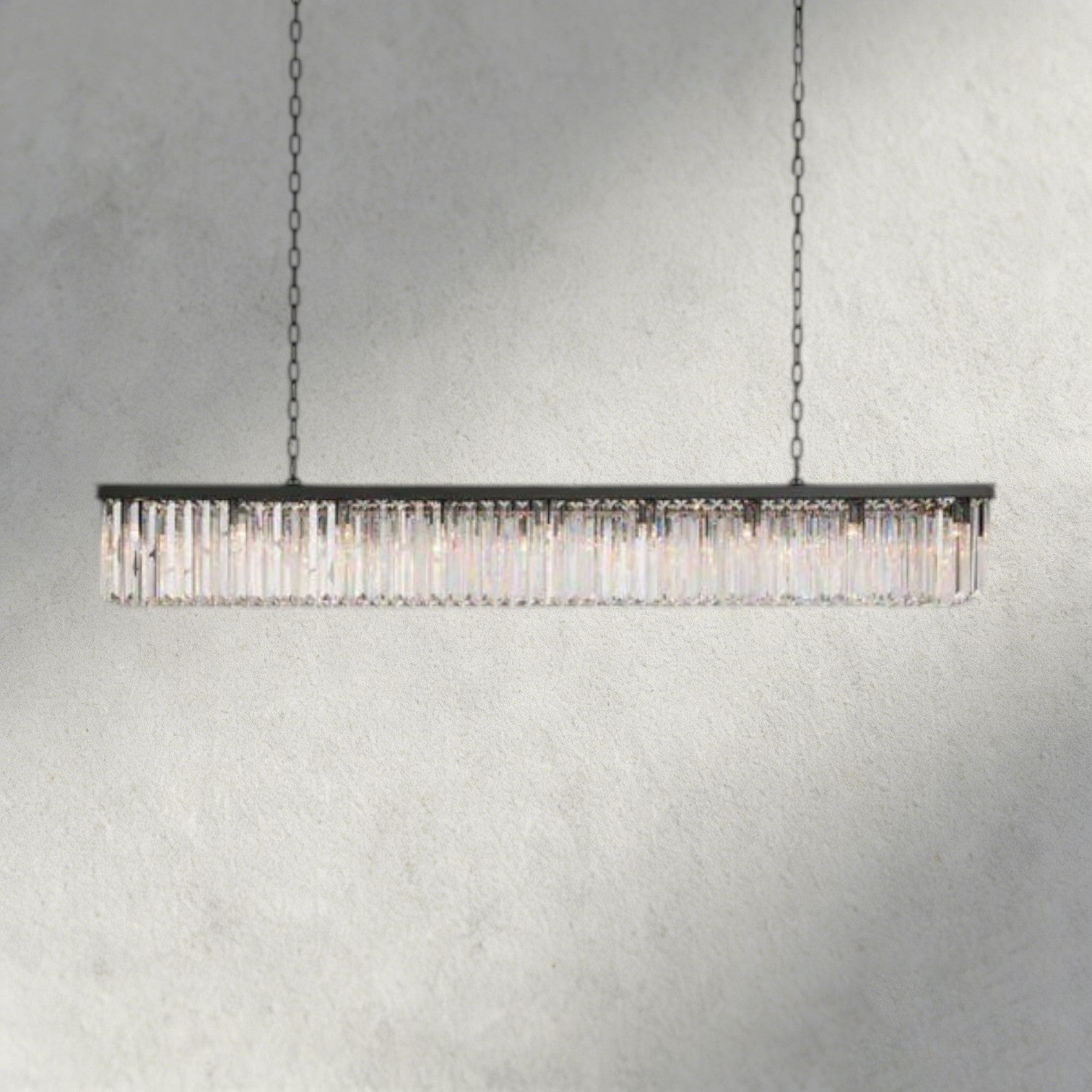 Leyland Rectangular Chandelier 60", 71.5" - Cyran Lamps