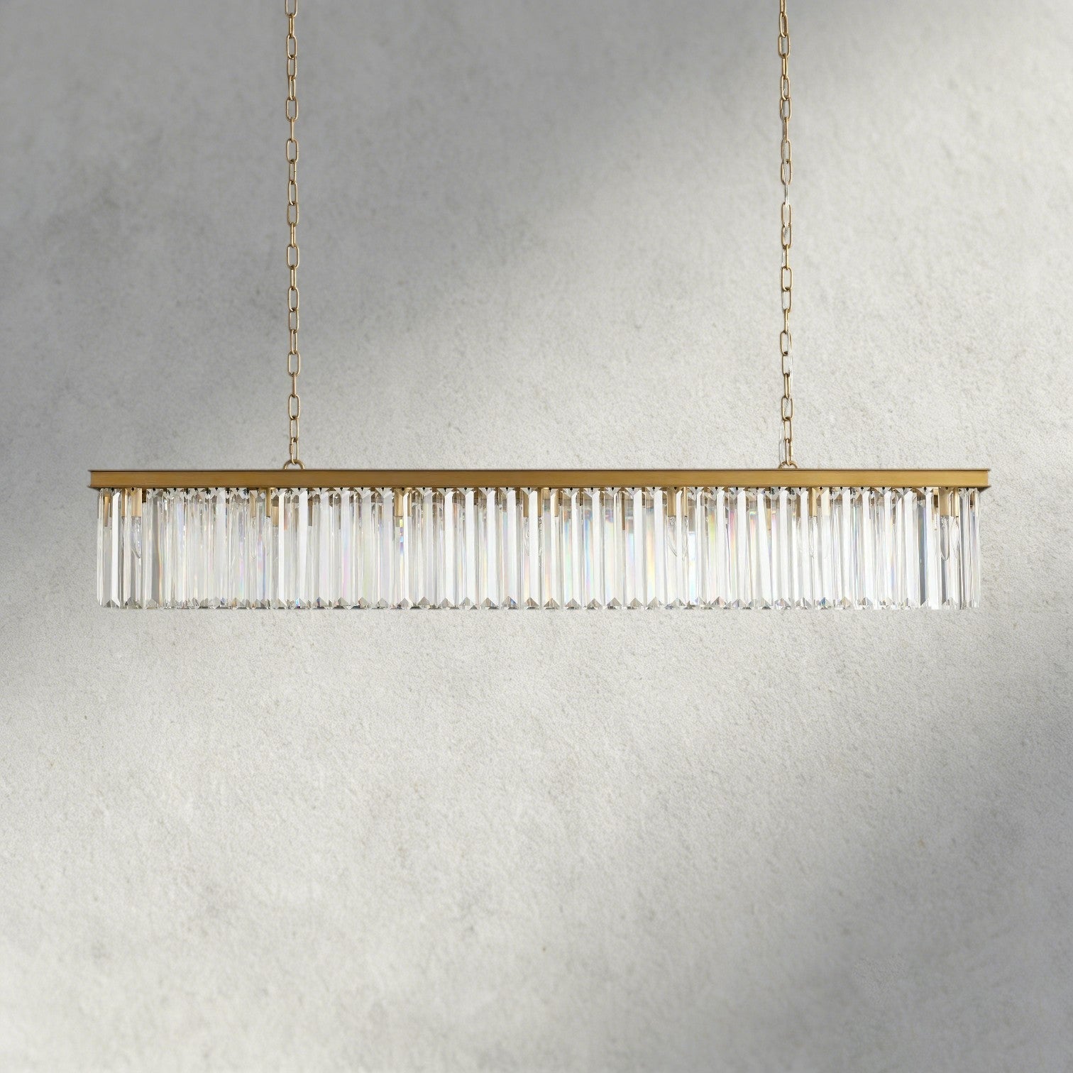 Leyland Rectangular Chandelier 60", 71.5" - Cyran Lamps