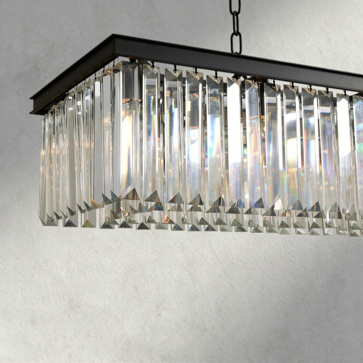 Leyland Rectangular Chandelier 60", 71.5" - Cyran Lamps