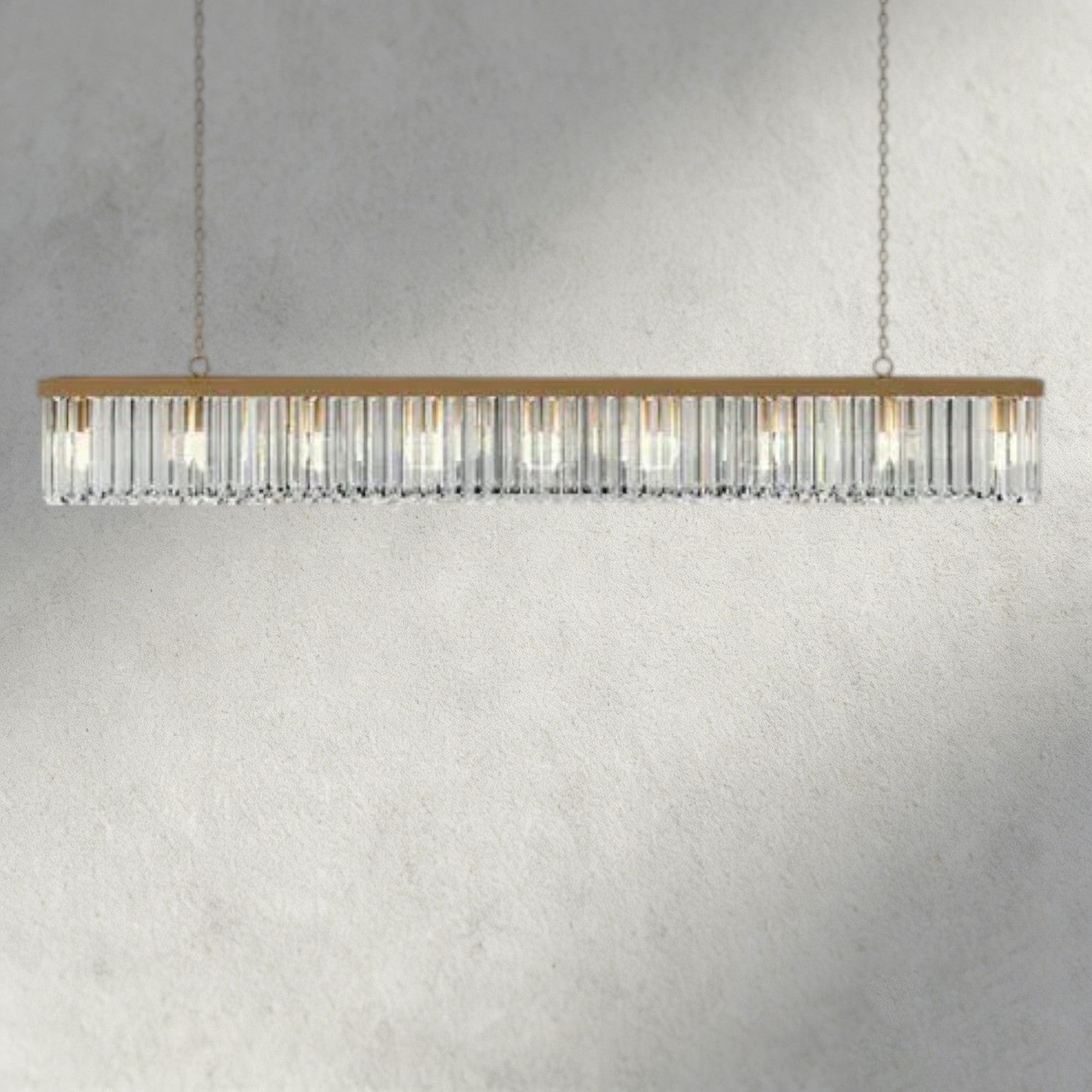 Leyland Rectangular Chandelier 60", 71.5" - Cyran Lamps