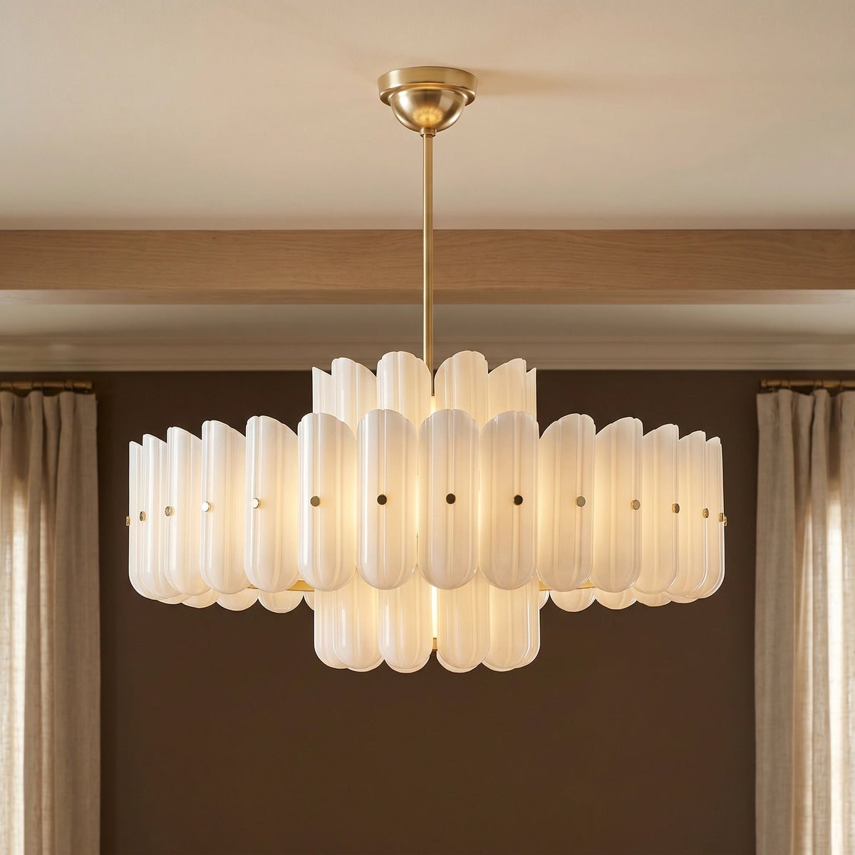 Lorna LED Double Tier Chandelier 25" 35" 46" - Cyran Lamps