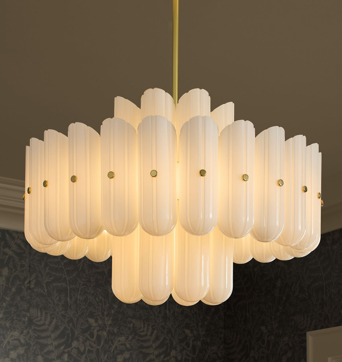 Lorna LED Double Tier Chandelier 25" 35" 46" - Cyran Lamps