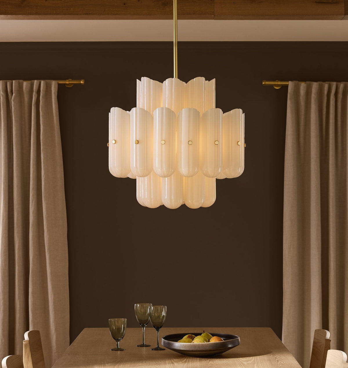 Lorna LED Double Tier Chandelier 25" 35" 46" - Cyran Lamps