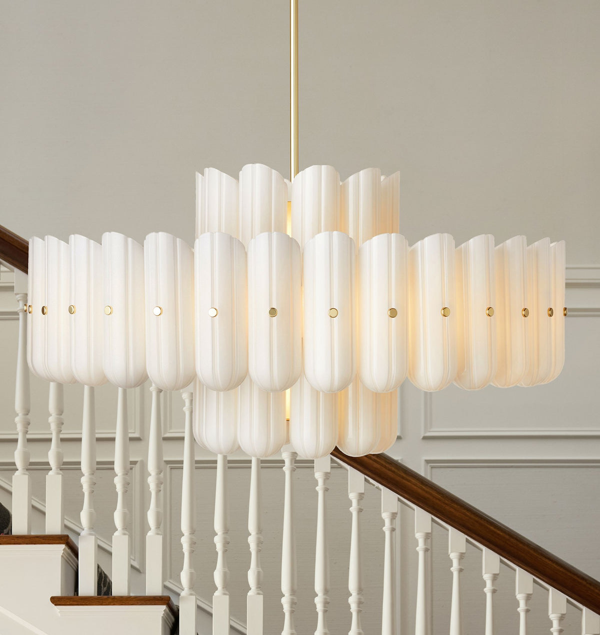Lorna LED Double Tier Chandelier 25" 35" 46" - Cyran Lamps