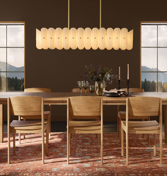 Lorna LED Linear Chandelier 55" - Cyran Lamps