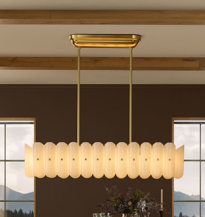 Lorna LED Linear Chandelier 55" - Cyran Lamps