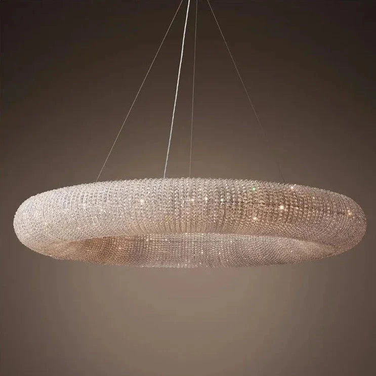 Lucente Modern Crystal Ring Chandelier - cyranlamps