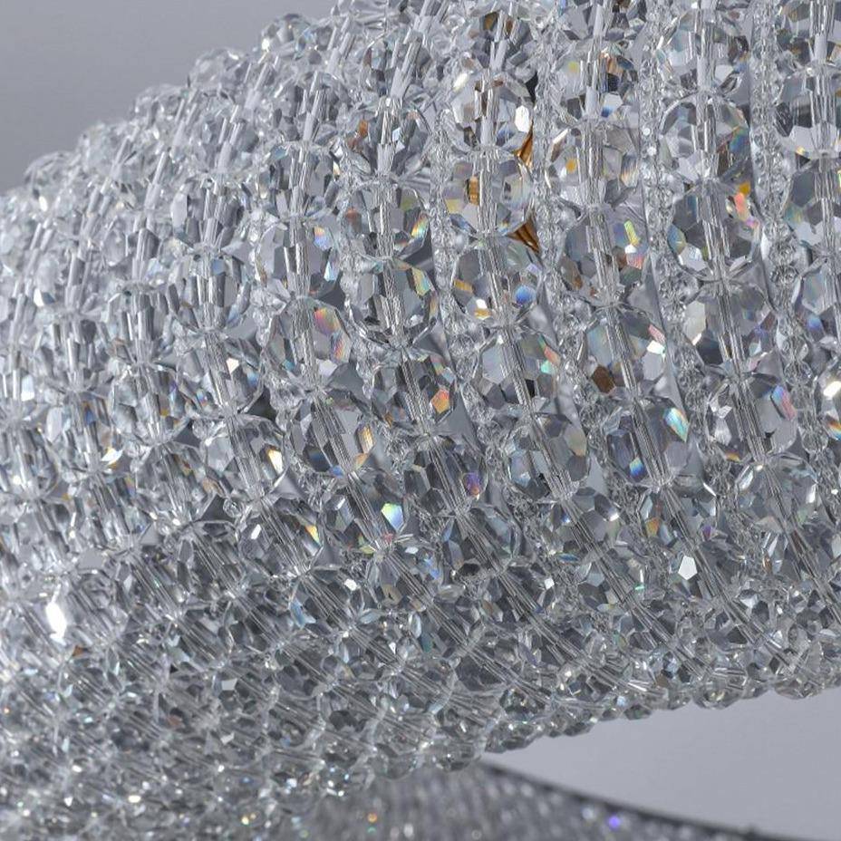 Lucente Modern Crystal Ring Chandelier - cyranlamps