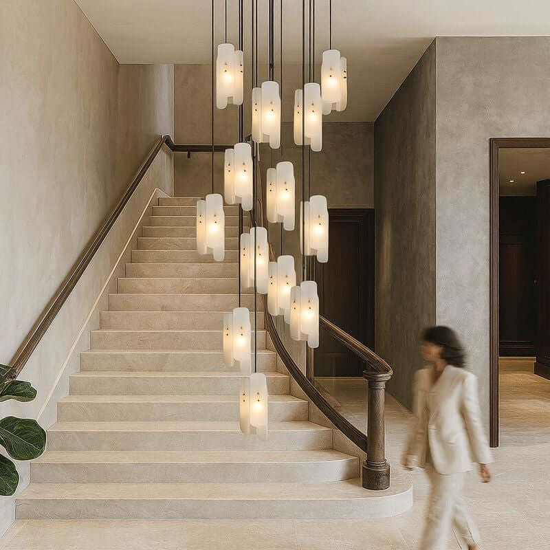 Lunara Marble Chandelier - cyranlamps
