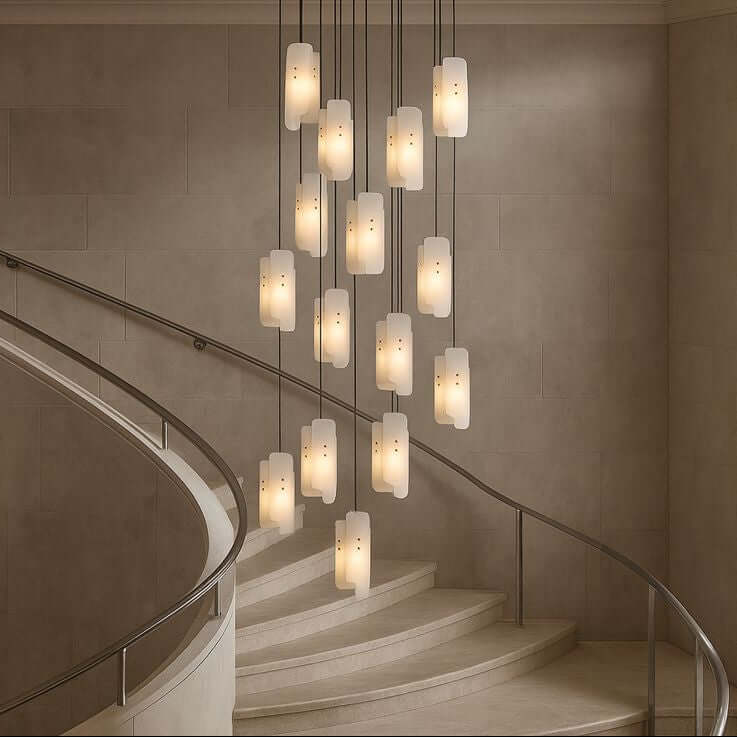 Lunara Marble Chandelier - cyranlamps