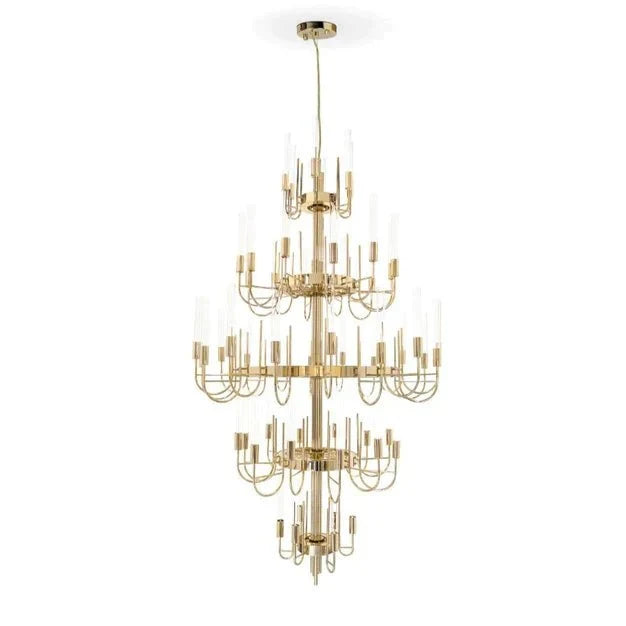 Luxury 5 - Tier Crystal Rods Luxury Gala Chandelier - cyranlamps
