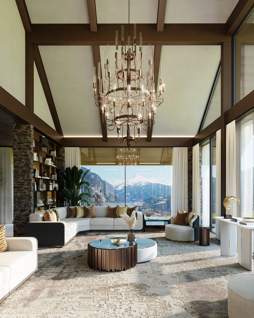 Luxury 5 - Tier Crystal Rods Luxury Gala Chandelier - cyranlamps
