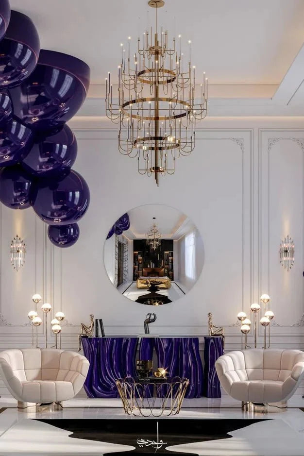 Luxury 5 - Tier Crystal Rods Luxury Gala Chandelier - cyranlamps
