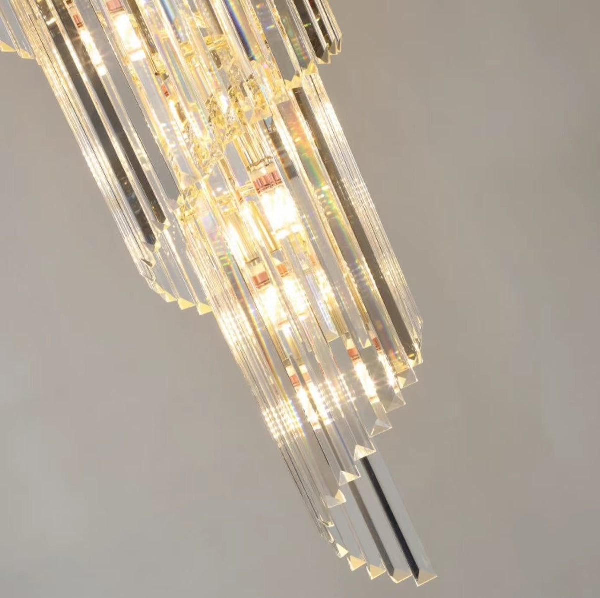 Luxury Extra Large Foyer Spiral Staircase Chandelier Long Crystal Ceiling Light Fixture For Living Room Hall Entrance - cyranlamps