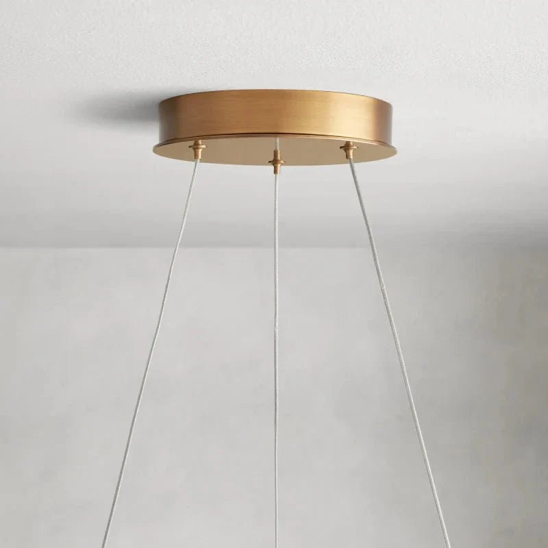 Lyla 2 - Tiered Halo Chandelier - cyranlamps