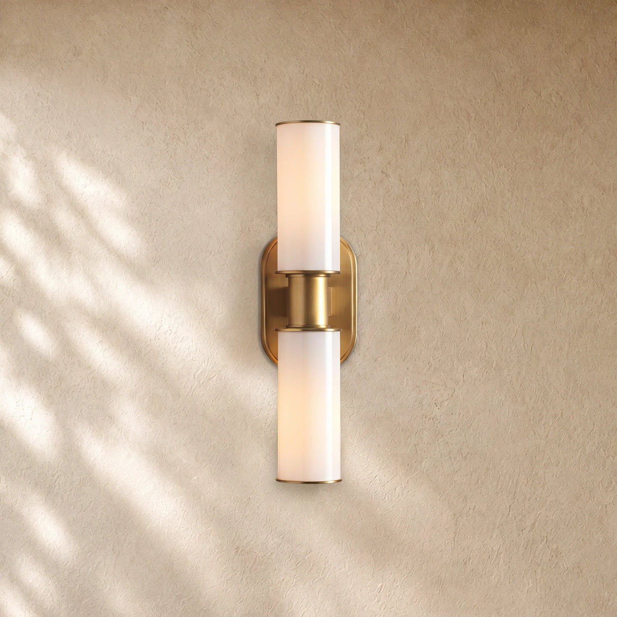 Harlins Modern Milk Glass 2-Light Wall Sconce