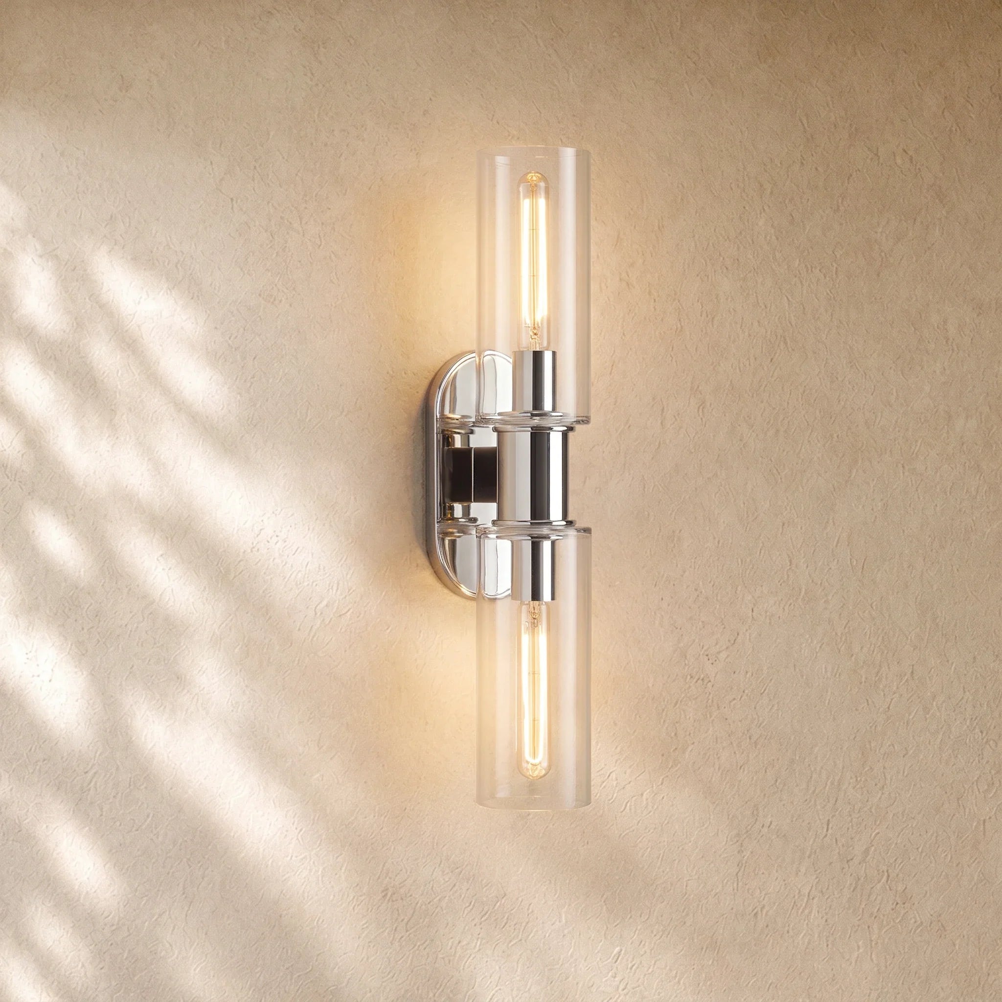 Harlins Clear Glass 2-Light Wall Sconce