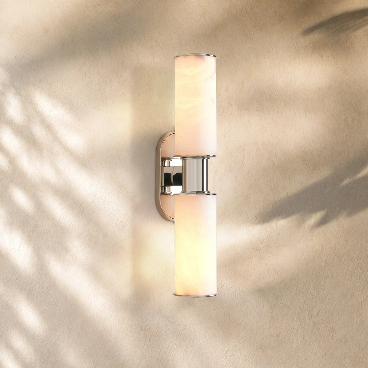 Harlins Alabaster 2-Light Wall Sconce