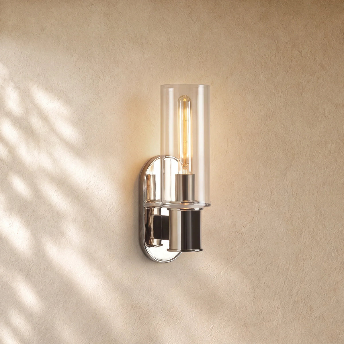 Harlins Clear Glass Wall Sconce