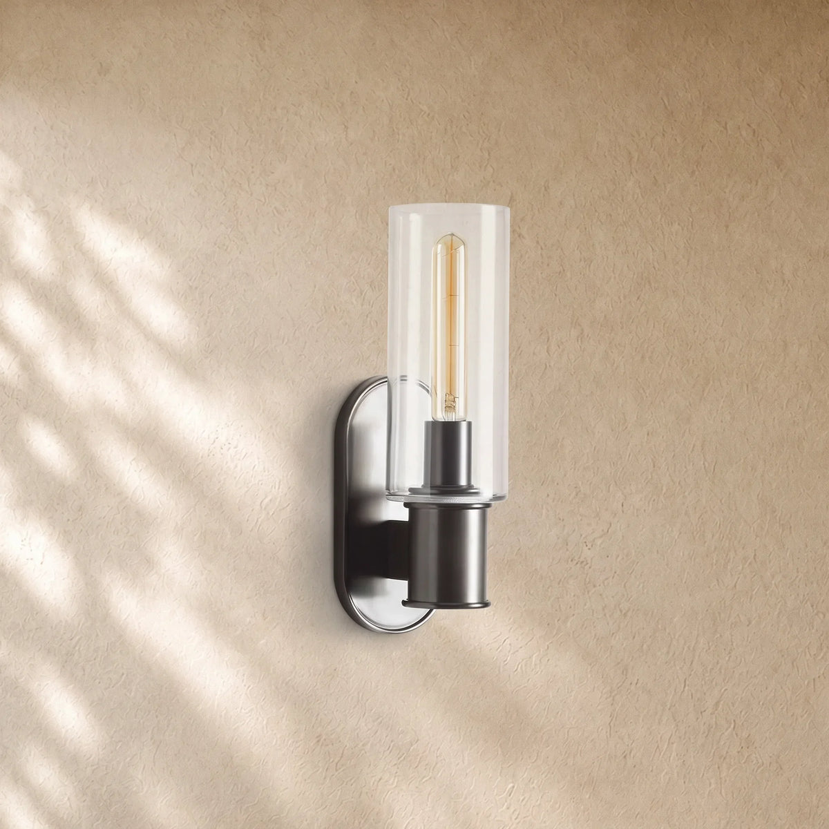 Harlins Clear Glass Wall Sconce