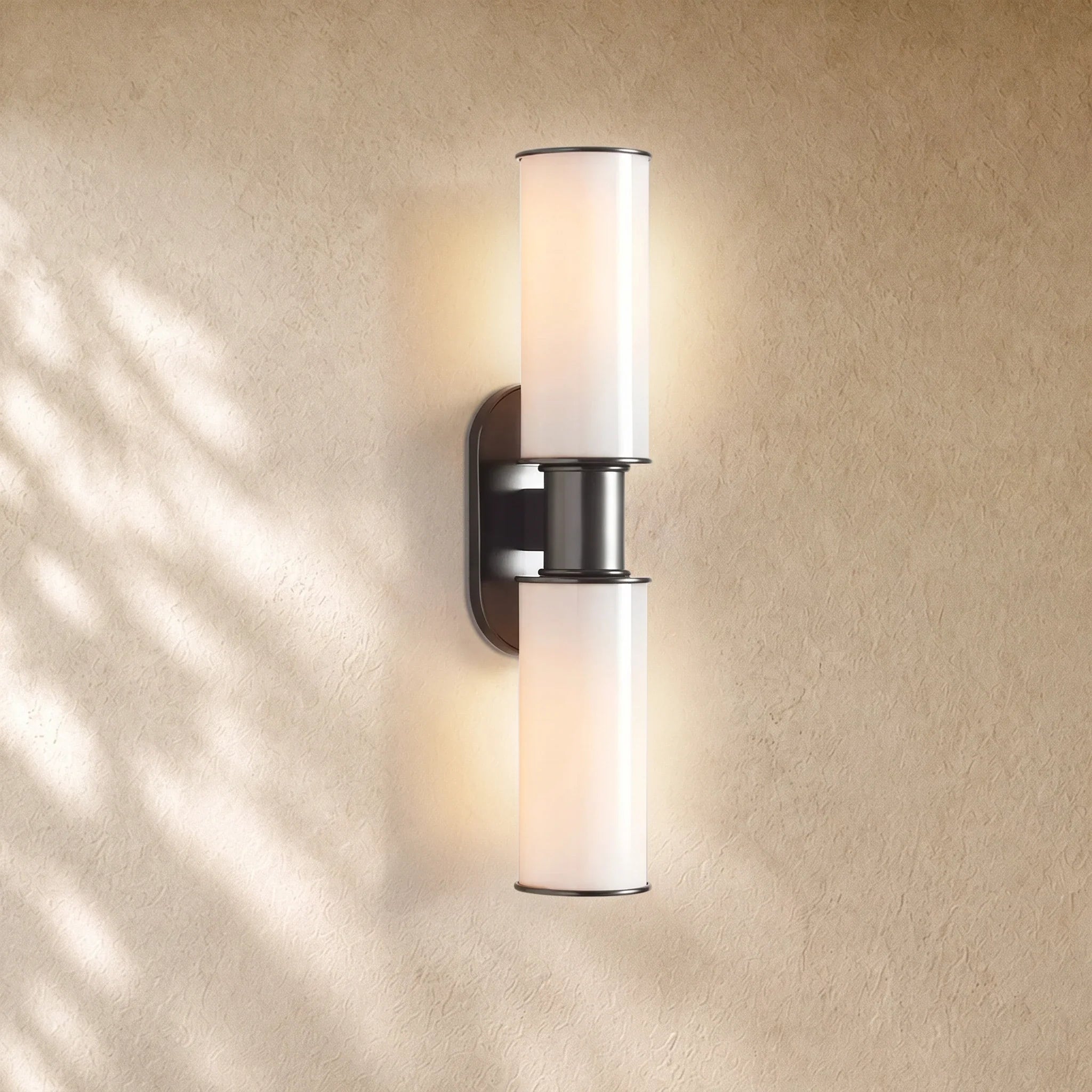 Harlins Modern Milk Glass 2-Light Wall Sconce