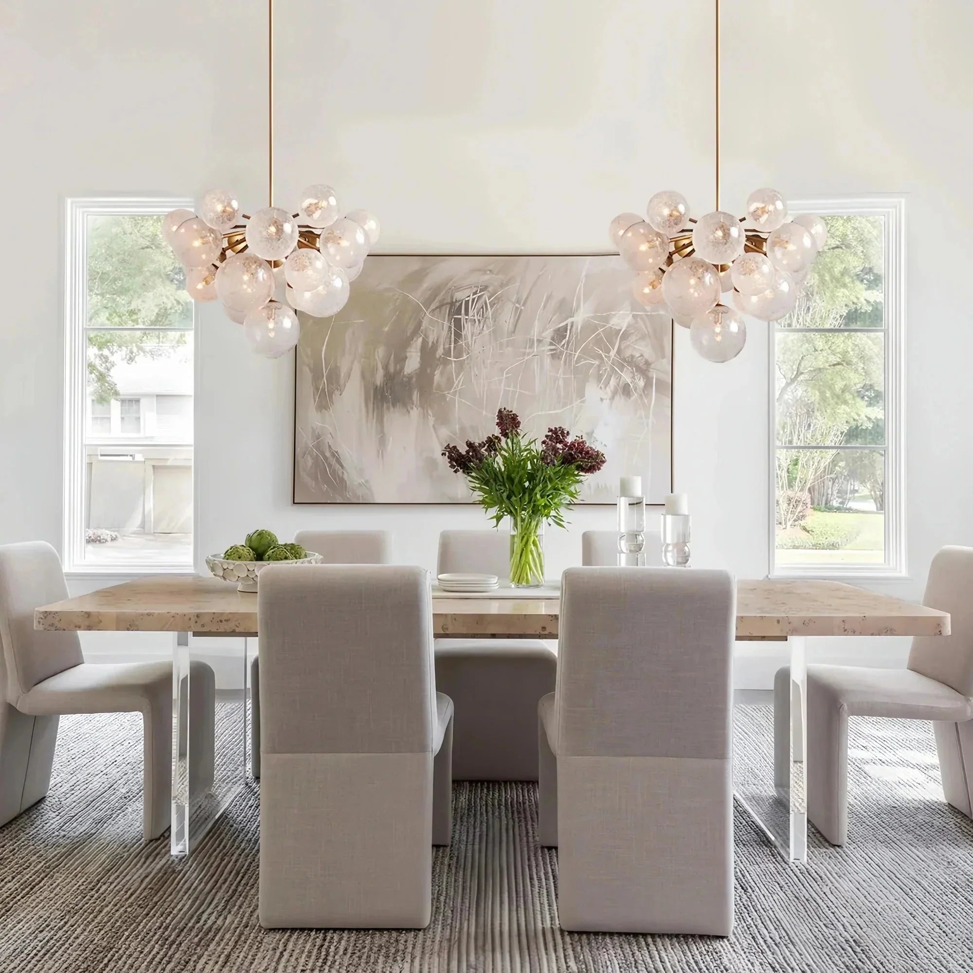 Mandoza Glass Chandelier - Cyran Lamps