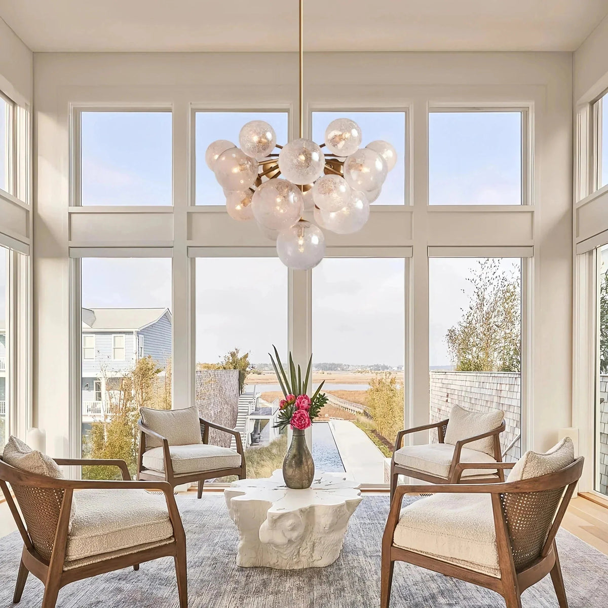 Mandoza Glass Chandelier - Cyran Lamps