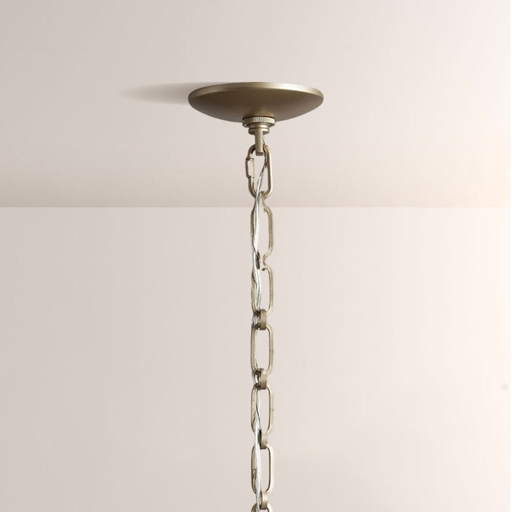 Mara Caged Opal Glass & Brass Large Pendant - cyranlamps