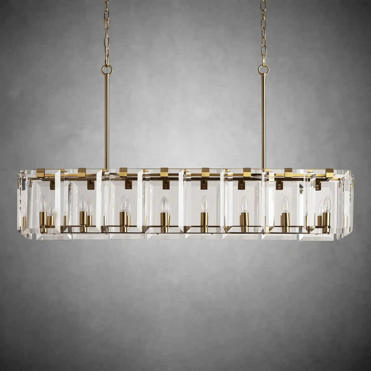 Modern Amaya Rectangular Chandelier - cyranlamps