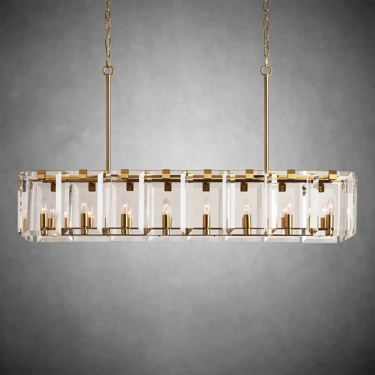 Modern Amaya Rectangular Chandelier - cyranlamps
