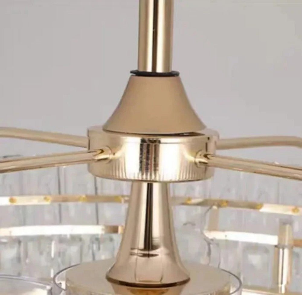 Modern Fan Light Crystal Chandelier - Cyran Lamps