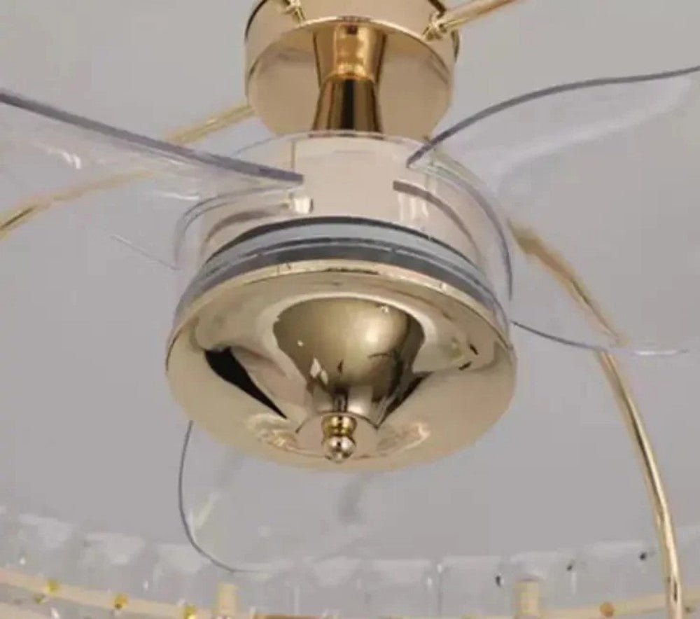 Modern Fan Light Crystal Chandelier - Cyran Lamps