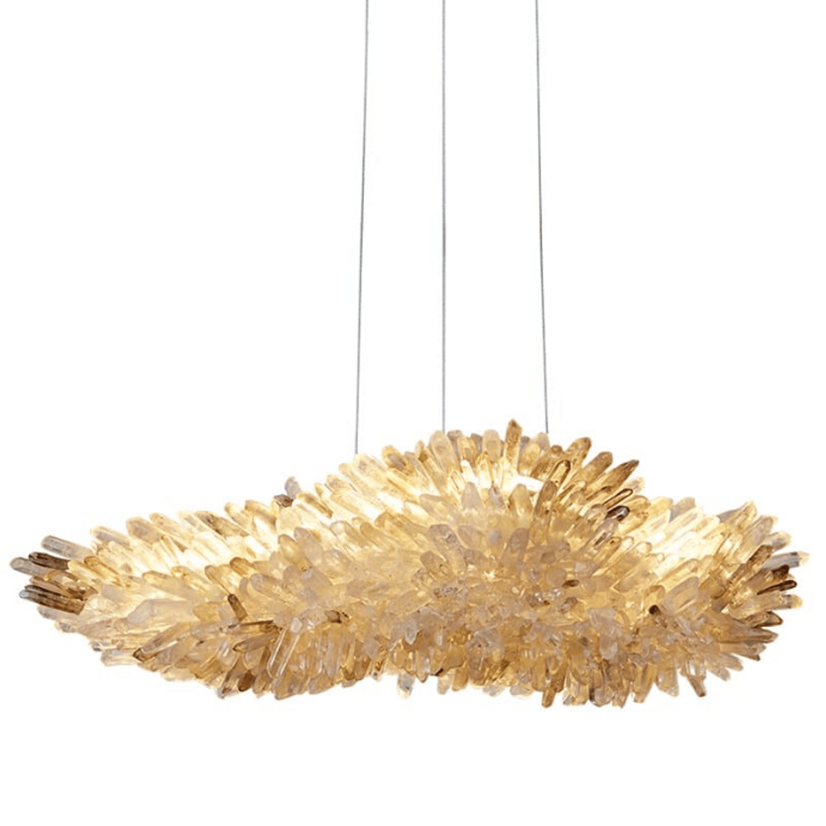Modern Natural Crystal Wing Chandelier - L25.6"*H10.2"(L65cm*W26cm)AmberWarm LightCyranlamps