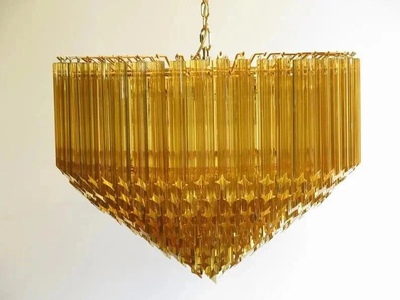 Murano Glass Chandelier – Amber - cyranlamps