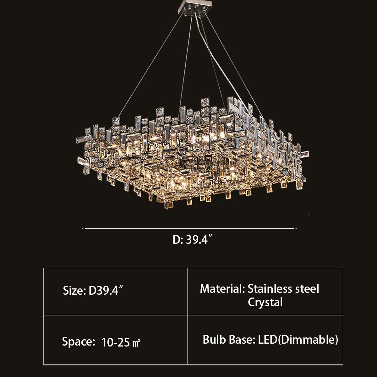 New Italian Style Light Luxury Villa Duplex Designer Luxury Crystal Chandelier for Dining/Living Room/Bedroom - cyranlamps