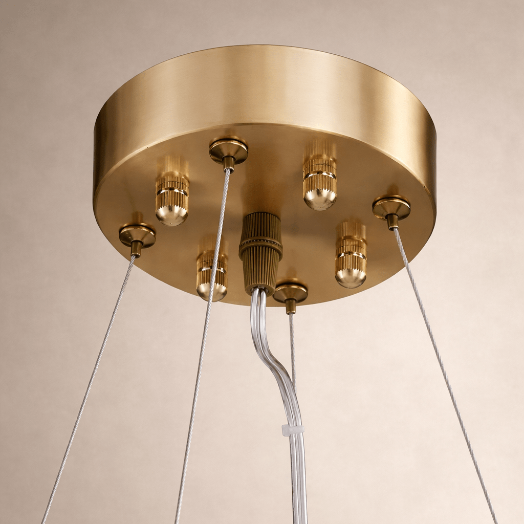 Oakley Layered Marble Chandelier - 31" - cyranlighting