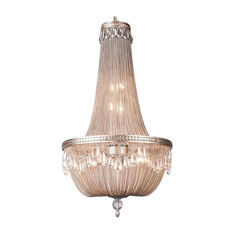 Oversize Modern Metal Art Luxury Crystal Chandelier for Duplex Hall/Staircase/Villa/Foyer - cyranlamps