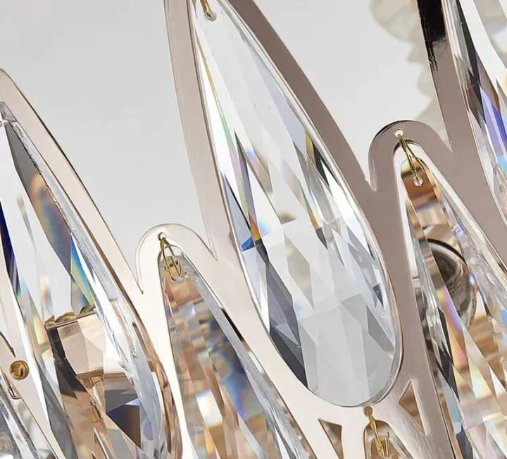 Oversized Multi - layers Luxury Creative Art Crystal Chandelier for Foyer/Staircase/Hallway - cyranlamps
