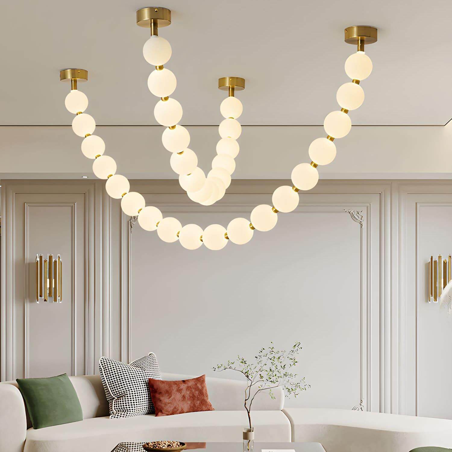 Perlina Necklace Combination Chandelier - cyranlamps