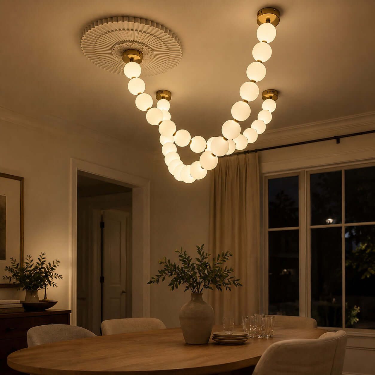 Perlina Necklace Combination Chandelier - cyranlamps