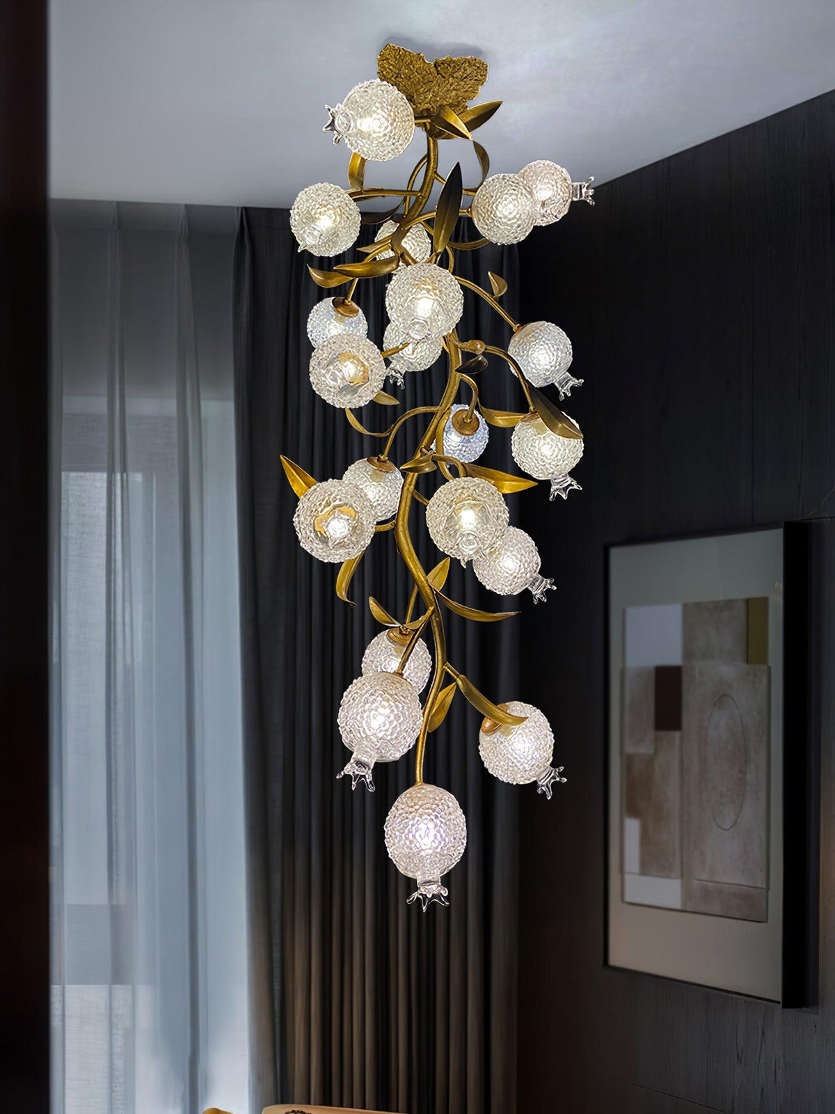 Pomegranate Brass Branch Chandelier - ∅ 19.7″ x H 51.2″ / Dia 50cm x H 130cmDark CopperCyranlamps